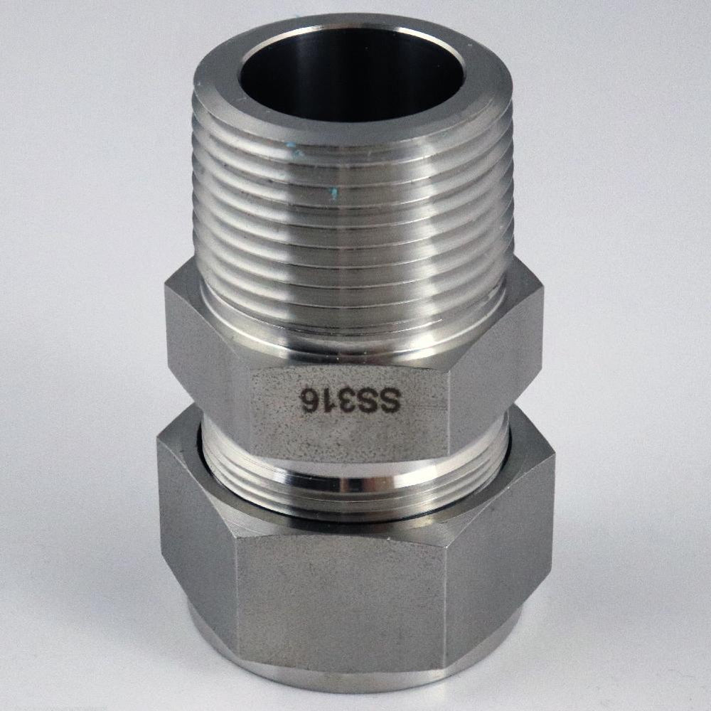 RACOR RECTO DE 1/4 OD 1/2 NPT INOX