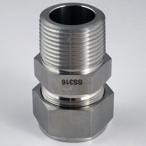 RACOR RECTO DE 1 OD 1 NPT INOX