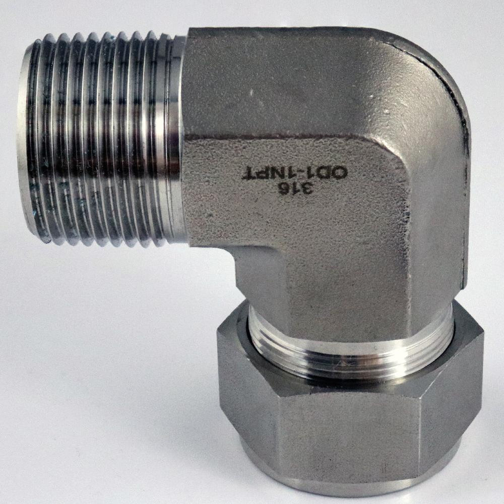 RACOR CODO DE 1/8 OD 1/8 NPT INOX