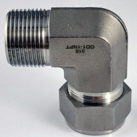RACOR CODO DE 1/8 OD 1/8 NPT INOX